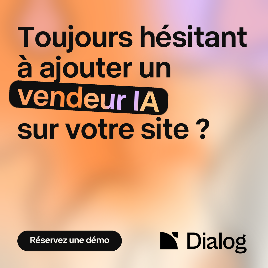 Dialog ad with a large question headline, the key phrase highlighted with a marker block, on a warm gradient background